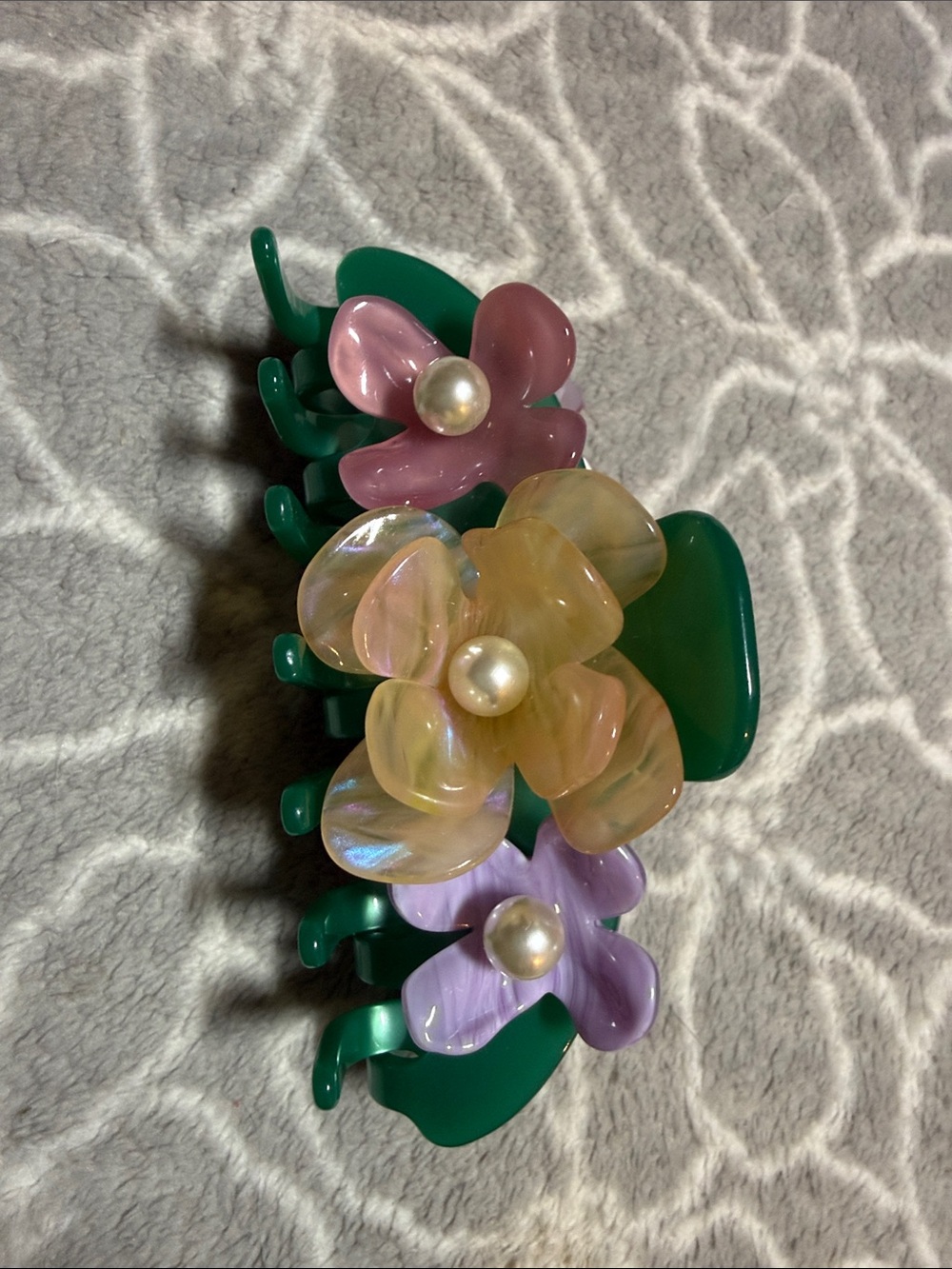 Lele Sadoughi x The Met Klimt Bouquet Claw Hair Clip New